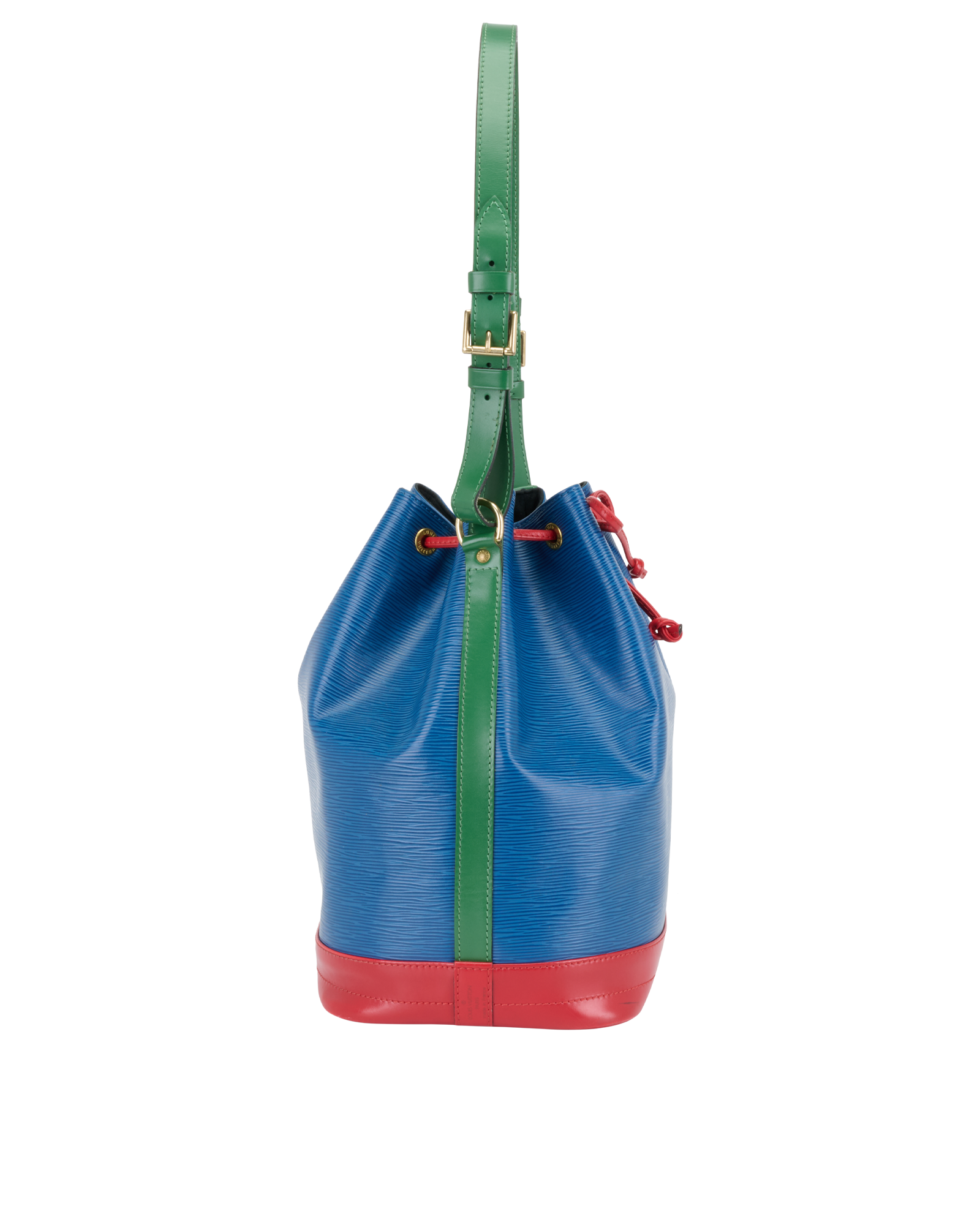 Noe Bucket Bag, &pound;595, Handbags, Blue, Leather, Side view